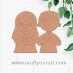 Muslim Couple Pre Marked MDF Design 2