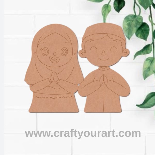 Muslim Couple Pre Marked MDF Design 2