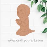 Muslim Girl Praying Pre Marked MDF Design 1