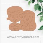 Muslim Couple Pre Marked MDF Design 1