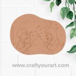 Muslim Couple Base Pre Marked MDF Design 1
