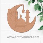 Moon Mosque Islamic Base Pre Marked MDF Design 1