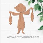 Muslim Man With Lanterns Pre Marked MDF Design 1