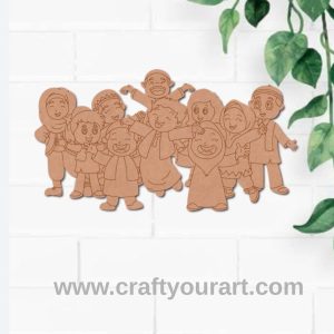 Muslims Celebrating Pre Marked MDF Design 1