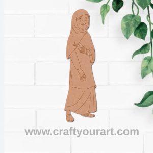 Muslim Woman Pre Marked MDF Design 1