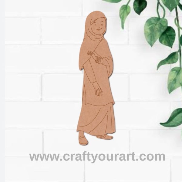 Muslim Woman Pre Marked MDF Design 1