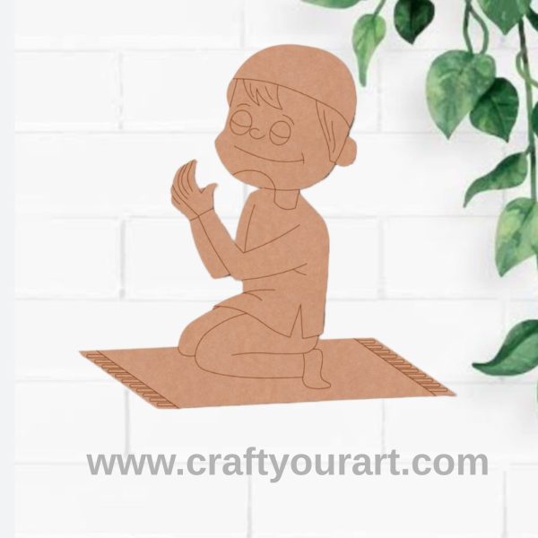 Muslim Man Praying Pre Marked MDF Design 2