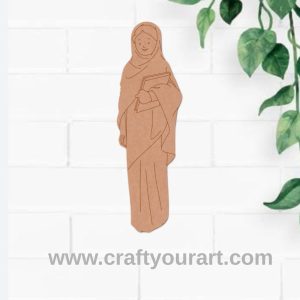 Muslim Girl Student Pre Marked MDF Design 1