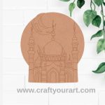 Moon Mosque Islamic Base Pre Marked MDF Design 3