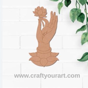 Hand Lotus Pre Marked MDF Design 1