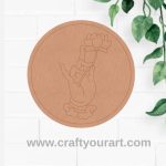 Hand Lotus Pre Marked Round MDF Design 2