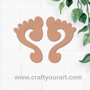 Lakshmi Paul Feet Cutout MDF Design 1