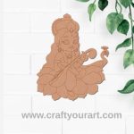 Saraswati Ji With Sitar Pre Marked MDF Design 1