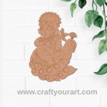 Saraswati Ji With Peacock Pre Marked MDF Design 1