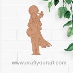Saraswati Ji With Sitar Pre Marked MDF Design 5