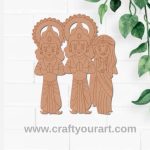 Sita Maa Shri Ram And Laxman Pre Marked MDF Design 1