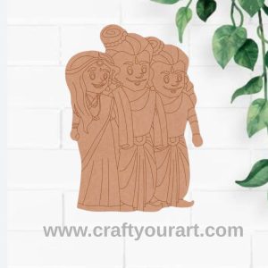 Sita Maa Shri Ram And Laxman Pre Marked MDF Design 2