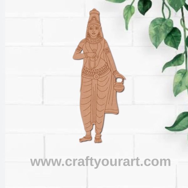 Goddess Brahmacharini Pre Marked MDF Design 1