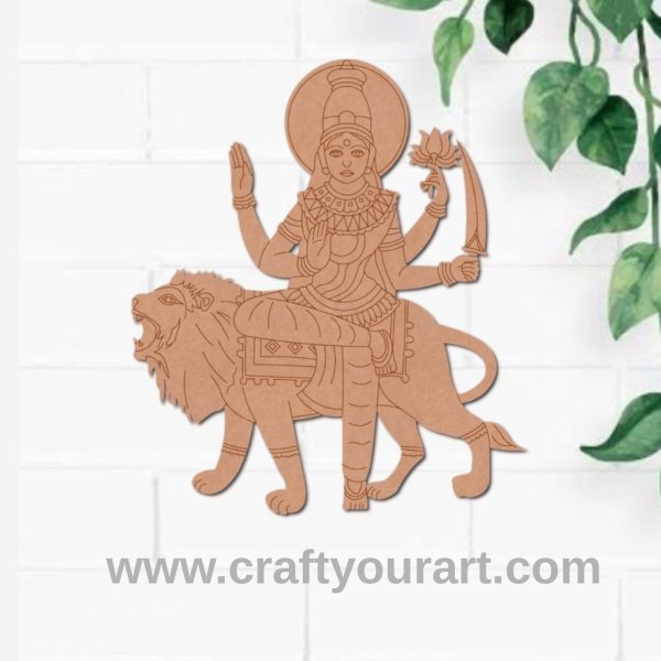 Goddess Katyayani Pre Marked MDF Design 1
