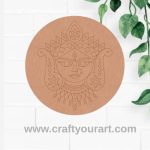 Durga Maa Pre Marked Round MDF Design 1