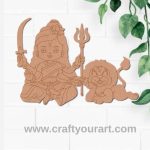 Maa Parvati With Lion Pre Marked MDF Design 1
