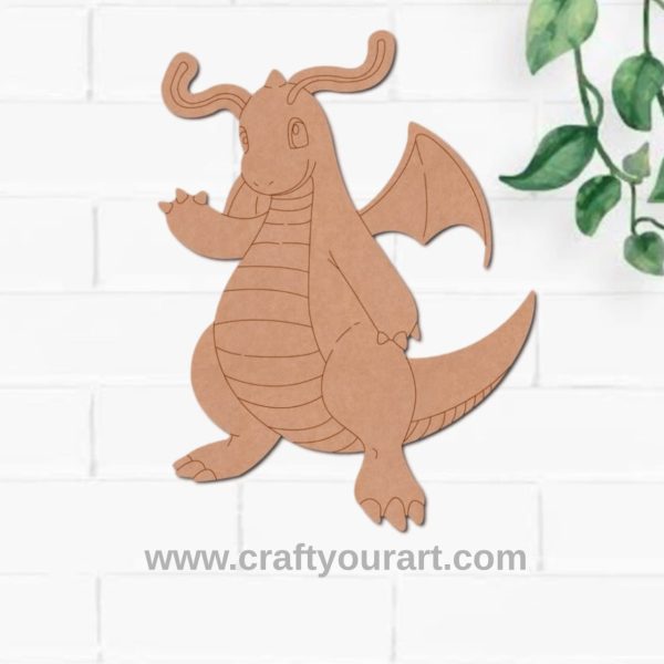 Dragonite Pokemon Pre Marked MDF Design 1