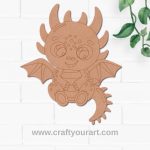 Baby Dragon Pre Marked MDF Design 5