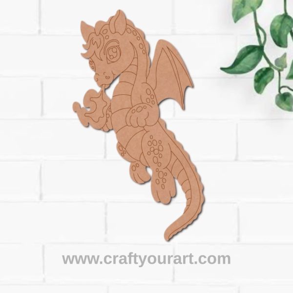 Baby Dragon Pre Marked MDF Design 3