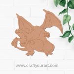 Charizard Dragon Pokemon Pre Marked MDF Design 2