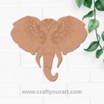Elephant Mandala Pre Marked MDF Design 1