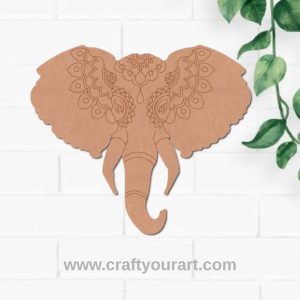 Elephant Mandala Pre Marked MDF Design 1