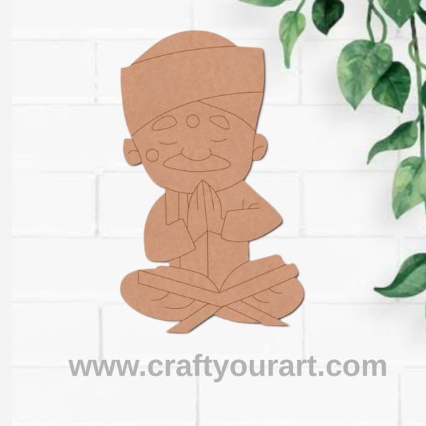 Indian Priest Pandit Pre Marked MDF Design 1