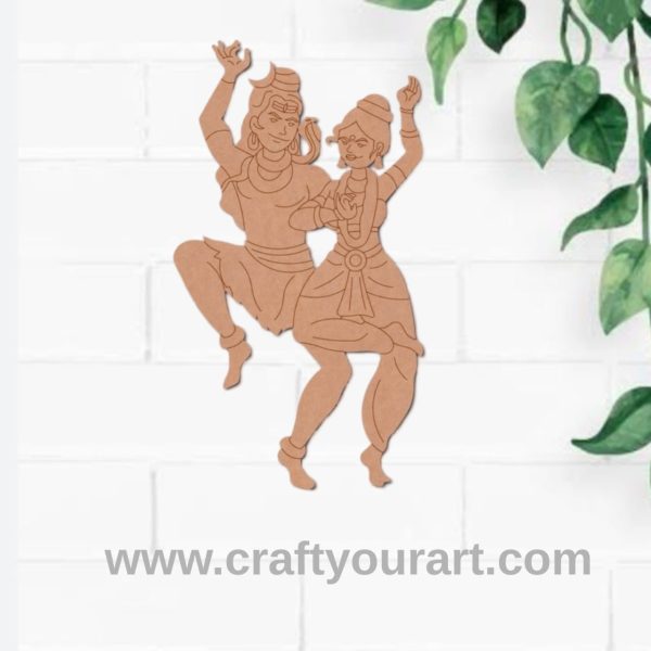 Shiv Ji With Parvati Ji Pre Marked MDF Design 2