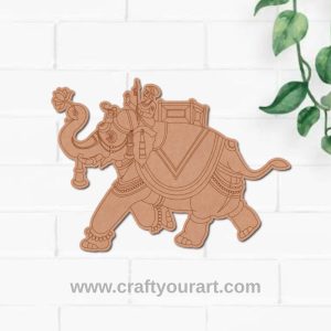 Madhubani Elephant Rajput Pre Marked MDF Design 1