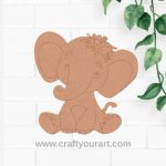 Baby Elephant Pre Marked MDF Design 2