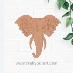 Mughal Elephant Pre Marked Base MDF Design 1
