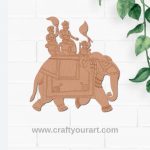 Madhubani Elephant Mughal Pre Marked MDF Design 1