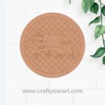 Elephant Pre Marked Round MDF Design 2