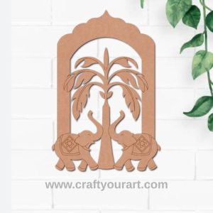 Elephant Banana Tree Pre Marked Base MDF Design 1