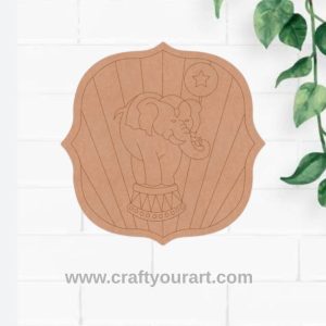Elephant In Carnival Circus Pre Marked MDF Design 1