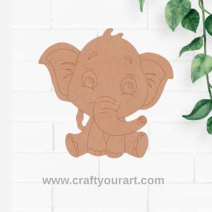 Baby Elephant Pre Marked MDF Design 1