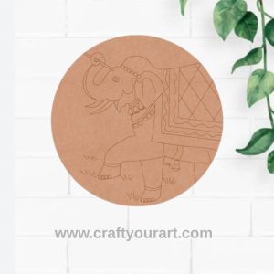 Elephant Pre Marked Round MDF Design 5