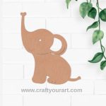 Elephant Cutout MDF Design 3