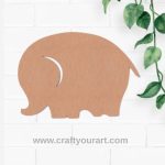 Elephant Cutout MDF Design 1