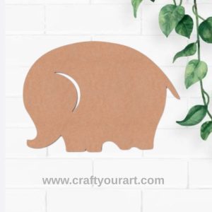 Elephant Cutout MDF Design 1