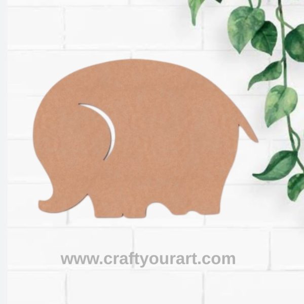 Elephant Cutout MDF Design 1