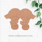 Animals Hot Air Balloon Pre Marked MDF Design 1