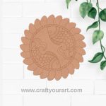 Madhubani Fish Pre Marked Base MDF Design 1