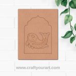 Madhubani Fish Jharokha Pre Marked MDF Design 1