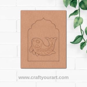 Madhubani Fish Jharokha Pre Marked MDF Design 1